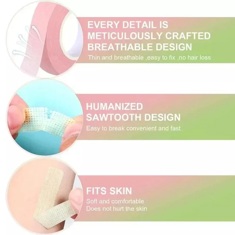 3 Buah Pita Perekat Kain Non-w - Tape Breathable Lash ulasan dan harga