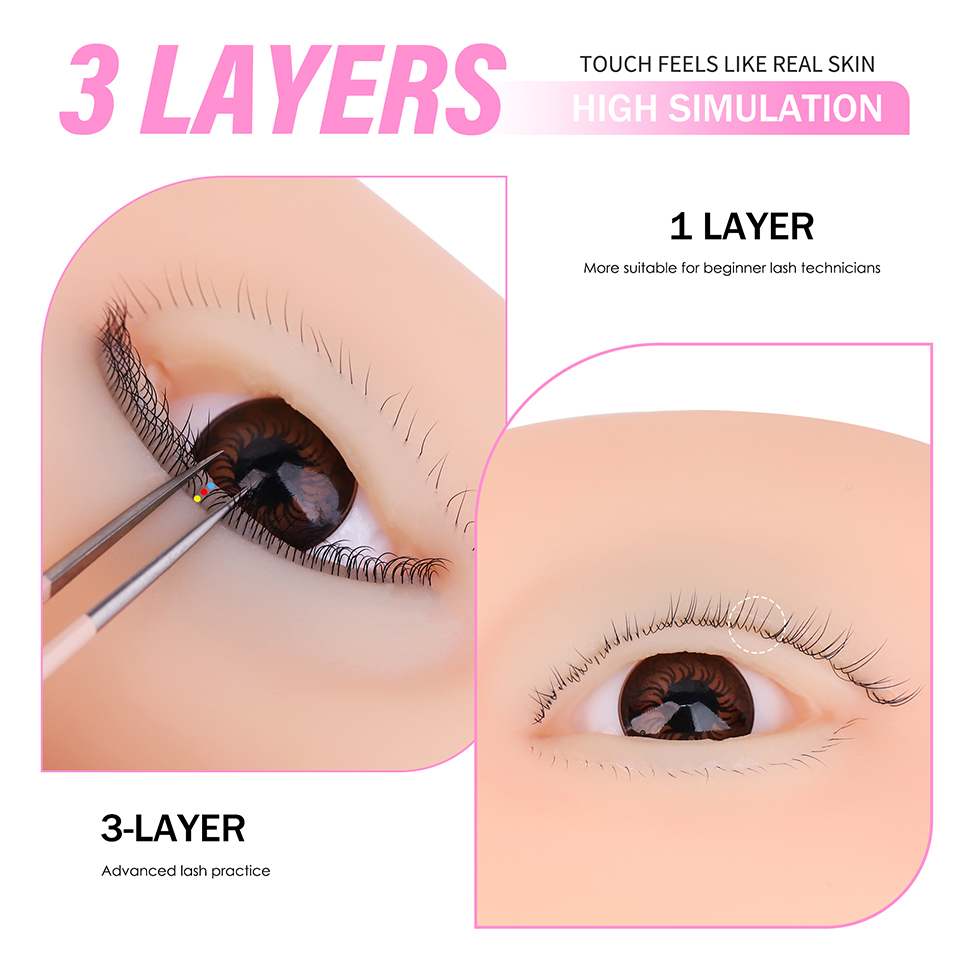 Alat Rias Mata Silikon Simulas - Eyelash Extension Doll Eye ulasan dan harga