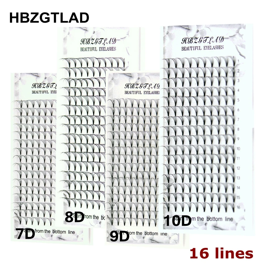 HBZGTLAD 16 Garis Kipas Volume - Eyelash Extension Review ulasan dan harga