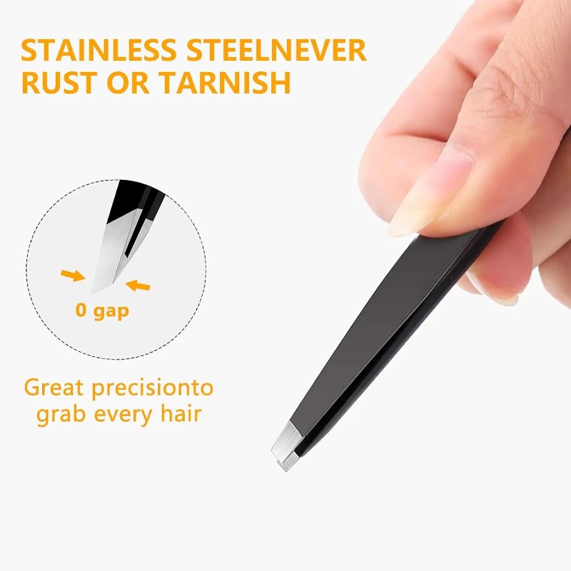 4Pcs Penjepit Bulu Presisi Tin - Lash Extension Tweezers ulasan dan harga