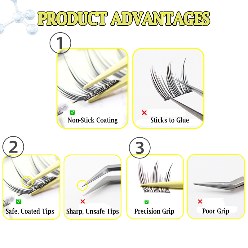 Aplikator Anti Lengket Tanpa L - Lash Extension Tweezers ulasan dan harga